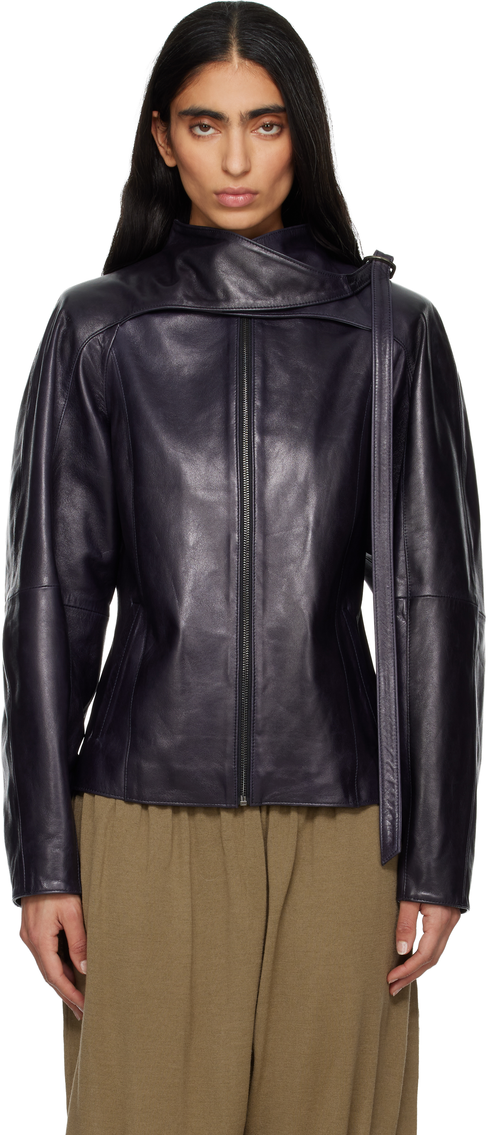 Paloma Wool - Purple Plomy Leather Jacket