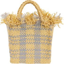 Pamela Munson Pamela Munson Mini Check Mate Raffia Handbag