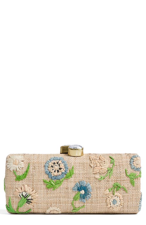 Pamela Munson Pamela Munson Petite Fleur Raffia Clutch