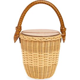 Pamela Munson Pamela Munson The Jane Cognac Rattan Shoulder Bag