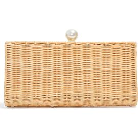 Pamela Munson Pamela Munson The Pearl Woven Rattan Clutch