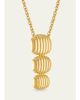 Pamela Zamore 18k Yellow Gold Isla Triple Oval Necklace - 2