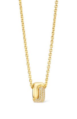 Pamela Zamore Pamela Zamore Holos Small Hug 18K Gold & Diamond Ring Pendant Necklace