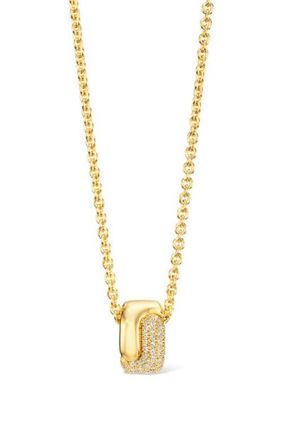 Pamela Zamore Pamela Zamore Holos Small Hug 18K Gold & Diamond Ring Pendant Necklace