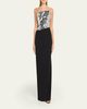 Pamella Roland Asymmetric Strapless Mirrored Crepe Column Gown - 5