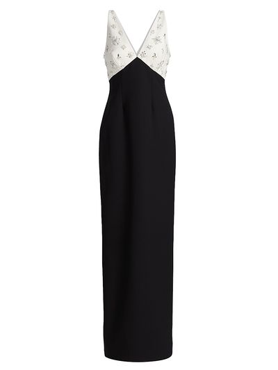 Pamella Roland Women's Embellished Two-Tone Column Gown