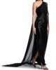 Pamella Roland Women's Sequined Chiffon Cape-Sleeve Column Gown - 4