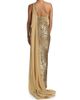 Pamella Roland Women's Sequined Chiffon One-Shoulder Gown - 5