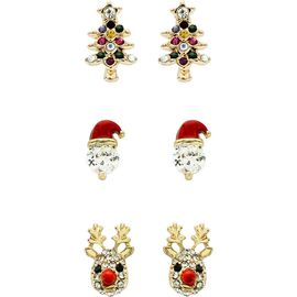 Panacea Panacea Assorted Set of 3 Christmas Stud Earrings