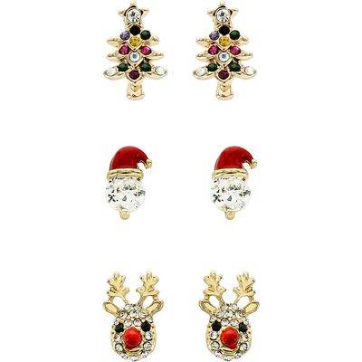 Panacea Panacea Assorted Set of 3 Christmas Stud Earrings