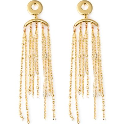 Panacea Panacea Circle Top Chain Fringe Earrings