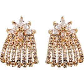 Panacea Panacea Crystal Flower Top Multirow Earrings