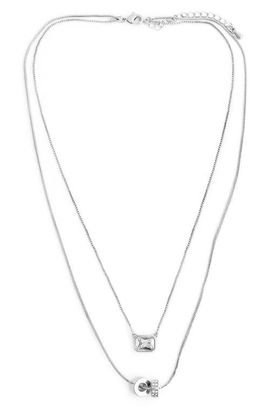 Panacea Panacea Crystal Pendants Layered Chain Necklace