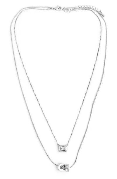 Panacea Panacea Crystal Pendants Layered Chain Necklace