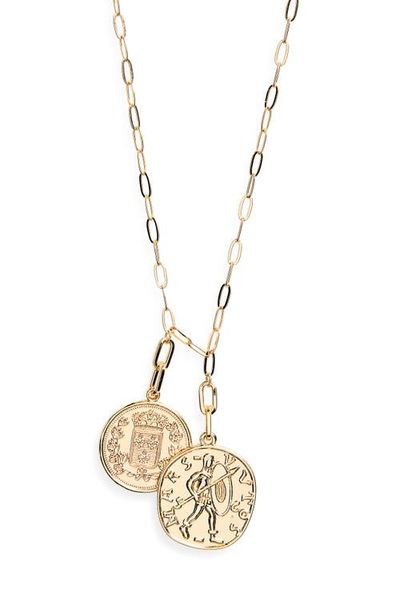 Panacea Panacea Double Coin Pendant Necklace