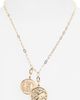 Panacea Panacea Double Coin Pendant Necklace - 2