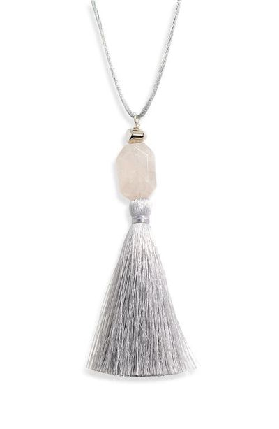 Panacea Panacea Genuine Stone Tassel Pendant Necklace