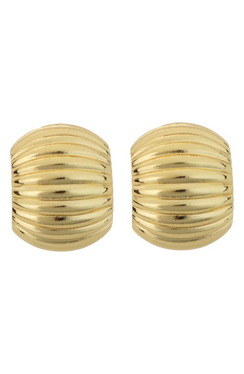 Panacea Panacea Grooved Domed Earrings