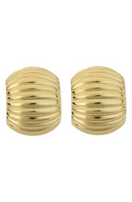 Panacea Panacea Grooved Domed Earrings