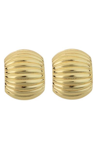 Panacea Panacea Grooved Domed Earrings