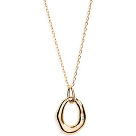 Panacea Panacea Hammered Circle Pendant Necklace