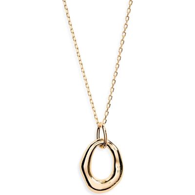 Panacea Panacea Hammered Circle Pendant Necklace