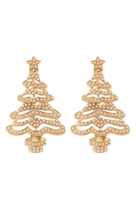 Panacea Panacea Imitation Pearl Christmas Tree Drop Earrings