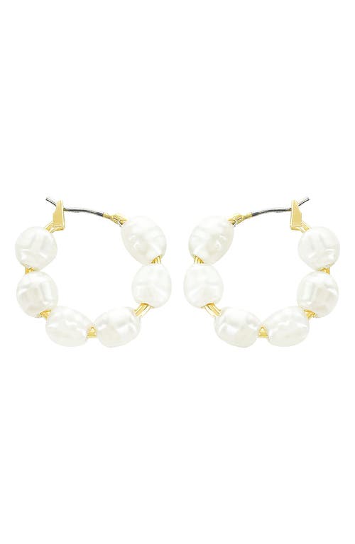 Panacea Panacea Imitation Pearl Hoop Earrings