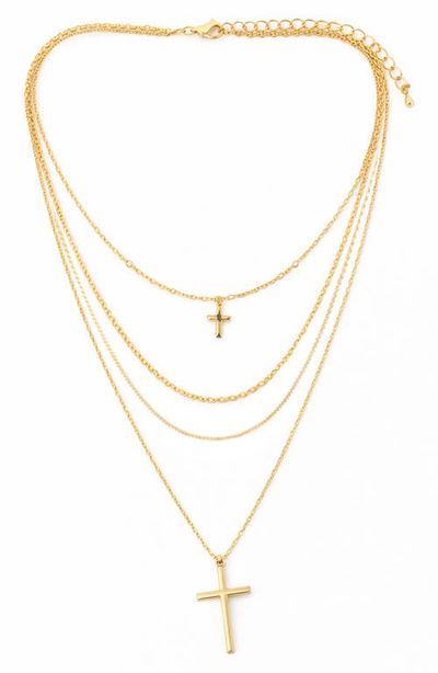 Panacea Panacea Layered Cross Necklace