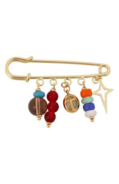 Panacea Panacea Multi Drops Safety Pin Brooch