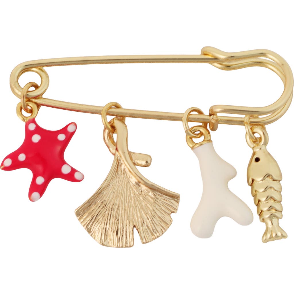 Panacea Panacea Ocean Drops Safety Pin Brooch