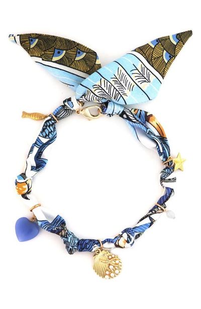 Panacea Panacea Print Fabric Charm Necklace
