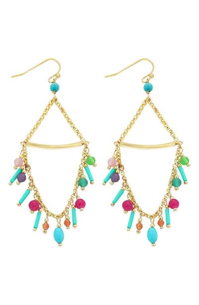 Panacea Panacea Semiprecious Stone Chain Drop Earrings