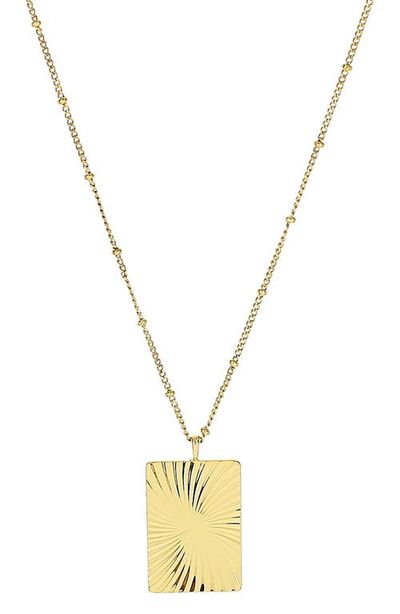 Panacea Panacea Starburst Rectangle Pendant Necklace