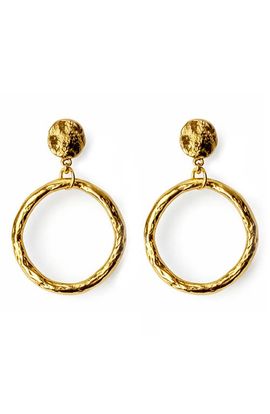 Panacea Panacea Textured Circle Drop Earrings