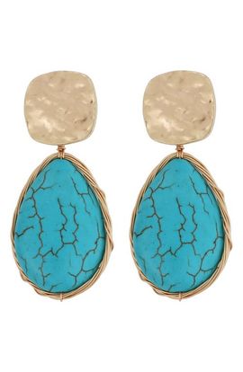 Panacea Panacea Turquoise Teardrop Earrings 