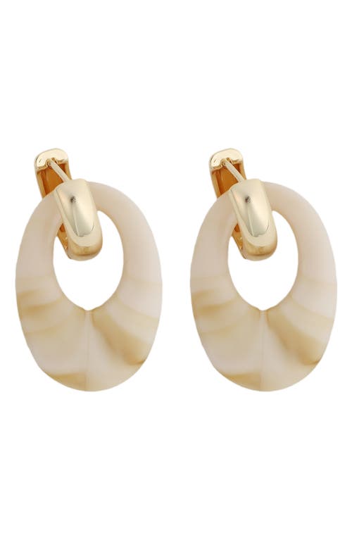 Panacea Panacea Two-Tone Link Hoop Earrings 