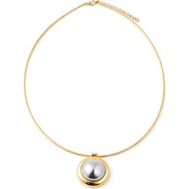 Panacea Panacea Two Tone Circle Collar Pendant Necklace