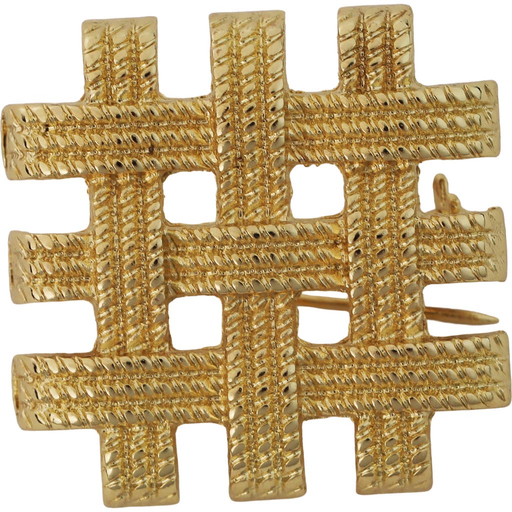 Panacea Panacea Woven Grid Brooch