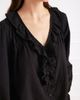 Paneros Clothing Paneros Clothing Long Sleeve Chloe Swiss Dot Ruffle Shirt - 4