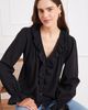 Paneros Clothing Paneros Clothing Long Sleeve Chloe Swiss Dot Ruffle Shirt - 5