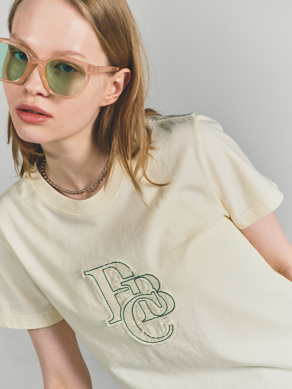 PaperBoy Cropped Twill PBC T-Shirt _ Cream