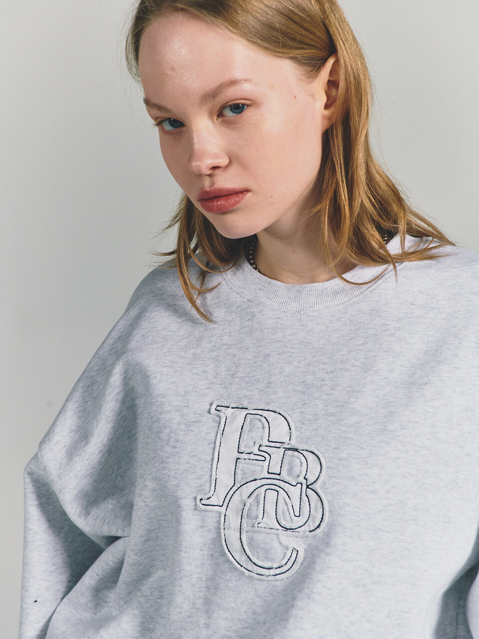 PaperBoy Twill PBC Sweatshirt _ White Melange