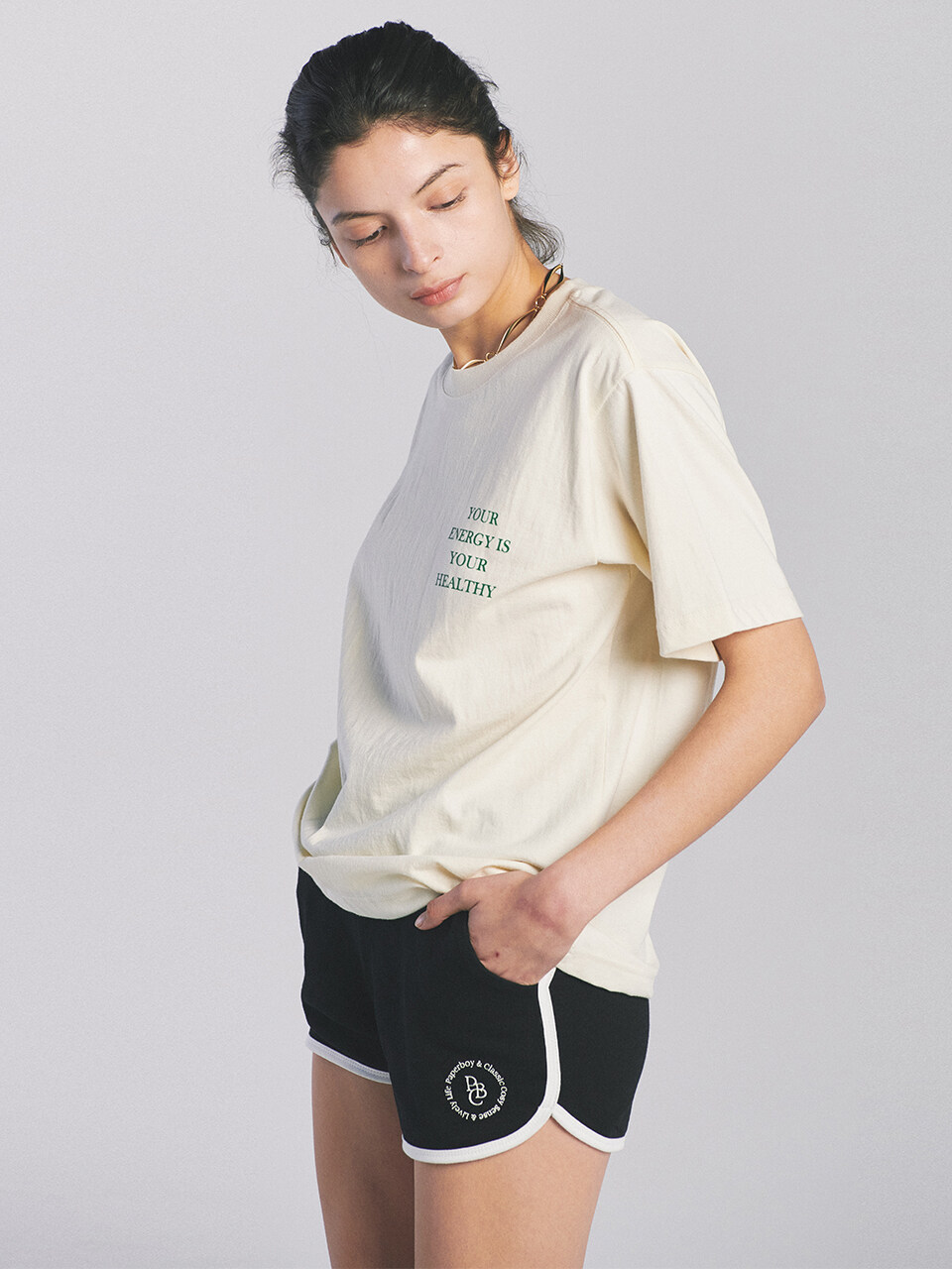 PaperBoy Woman Cozy Circle Dolphin Shorts [Black]