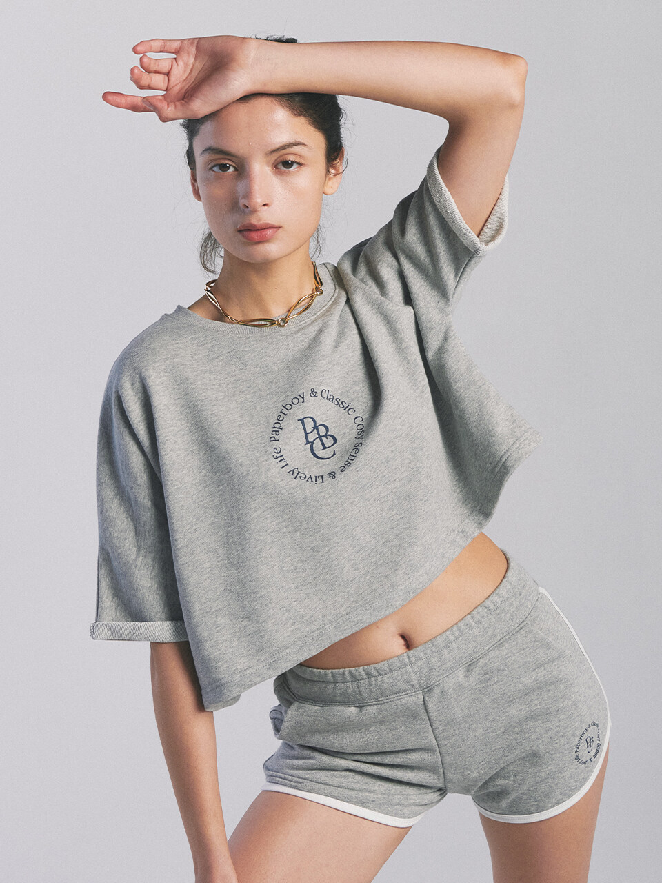 PaperBoy Woman Cozy Circle Dolphin Shorts [Melange]