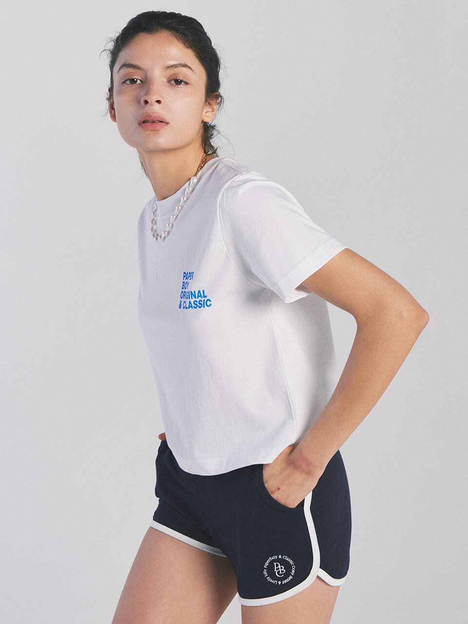 PaperBoy Woman Cozy Circle Dolphin Shorts [Navy]