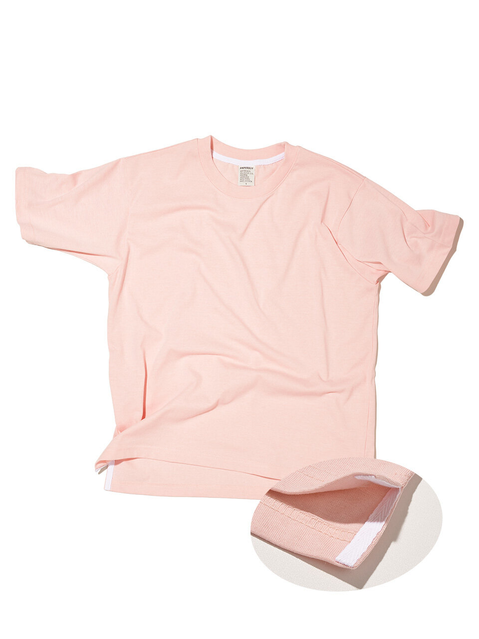 PaperBoy Women Supima MVS Half Sleeve T-shirt (Soft Pink)