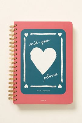 Papier Papier x Anthropologie Painted Heart B5 Spiral 17-Month Planner