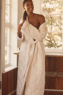 Papinelle 100% Cotton Quilted Maxi Robe