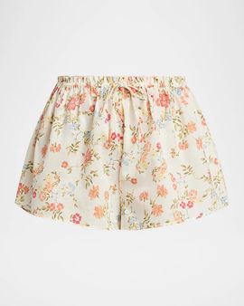 Papinelle Amber Printed Cotton Sateen Shorts